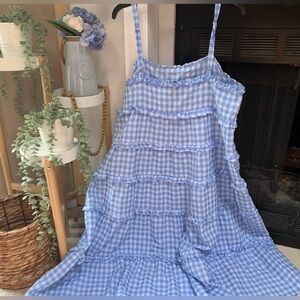 MVN THE LABEL  Midi Gingham Dress